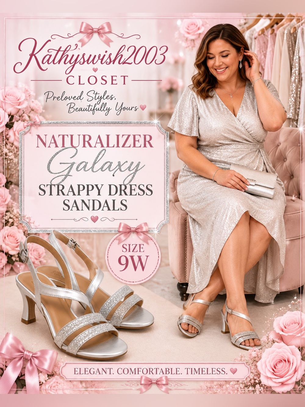 Naturalizer Galaxy Strappy Dress Sandals 9W